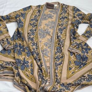 anthropologie guinevere and Floral Knit open sweater small